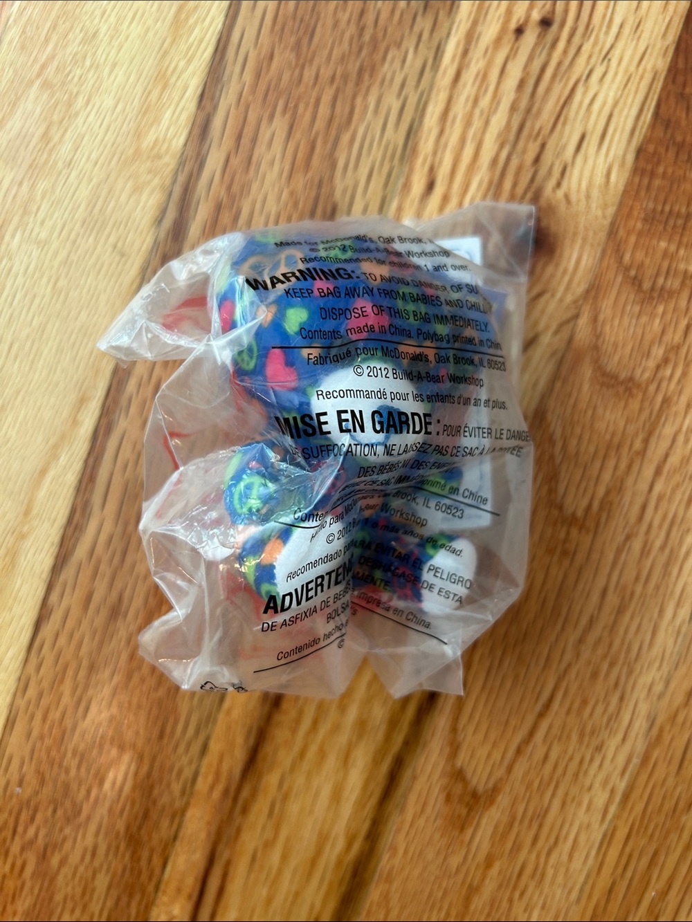 McDonald's Build a Bear Multicolor Peace Happy Meal